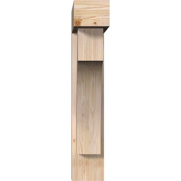 Westlake Block Smooth Bracket W/ Offset Brace, Douglas Fir, 7 1/2W X 28D X 40H